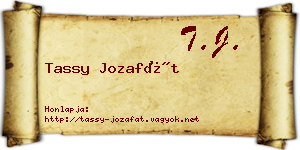 Tassy Jozafát névjegykártya